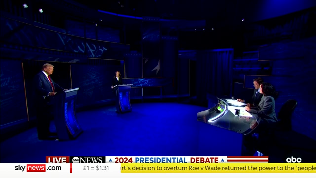 US election: Blistering exchanges and fact checking in Kamala Harris and Donald Trump debate