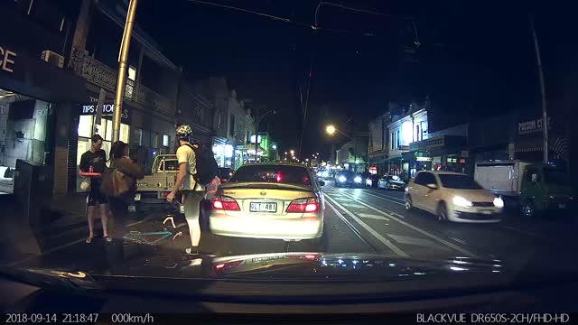 Pedestrian and Cyclist Collide