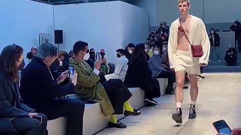 Male model on the catwalk