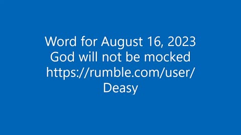 Word I got on August 16,2023 Mock Not God