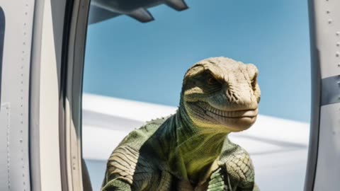 Hombre lagarto 😱 en un avión