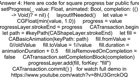 Create Square Rather Than Rounded Edge Effect UIProgressView