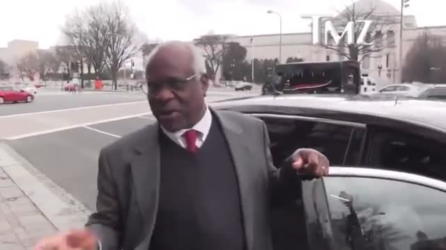 TMZ Corners Justice Clarence Thomas and His Reaction Is PRICELESS