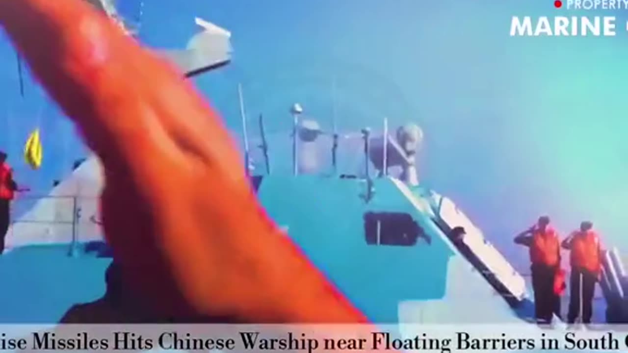 U.S.Cruise missiles hit Chinese warship!…