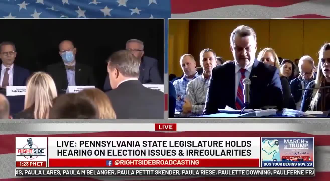 PA STATE LEGISLATURE HOLDS HEARING ON ELECTION ISSUES AND IRREGULARITIES