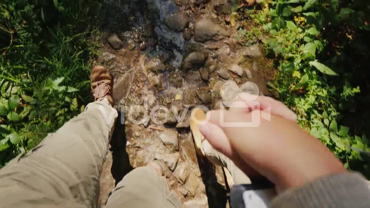 A Couple Of Tourists Hold Hands