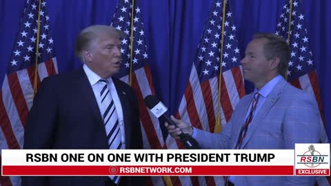 7.7.21, RSBN catches up with Pres Trump after announcement