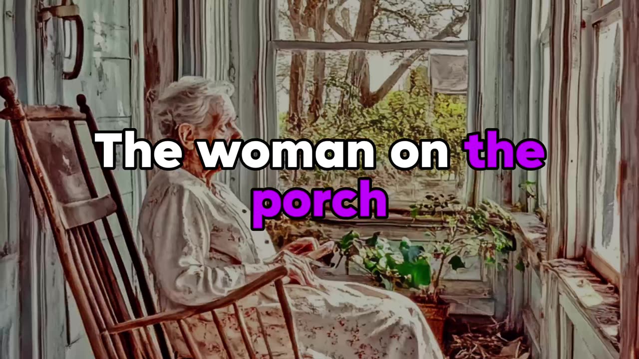 The woman on the porch