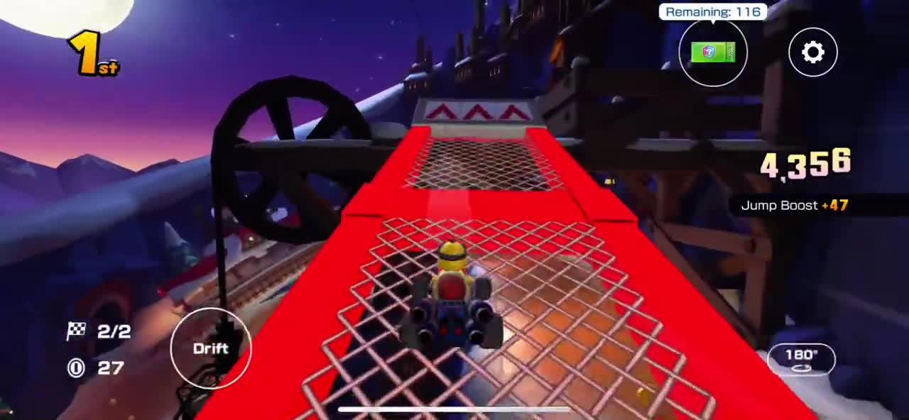 Mario Kart Tour - Merry Mountain R Gameplay (Winter Tour)