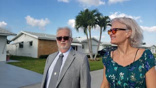 Walking in Leisureville, a 55+ Community in Boynton Beach, Florida