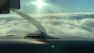 Ifr approach in the clouds at la serena