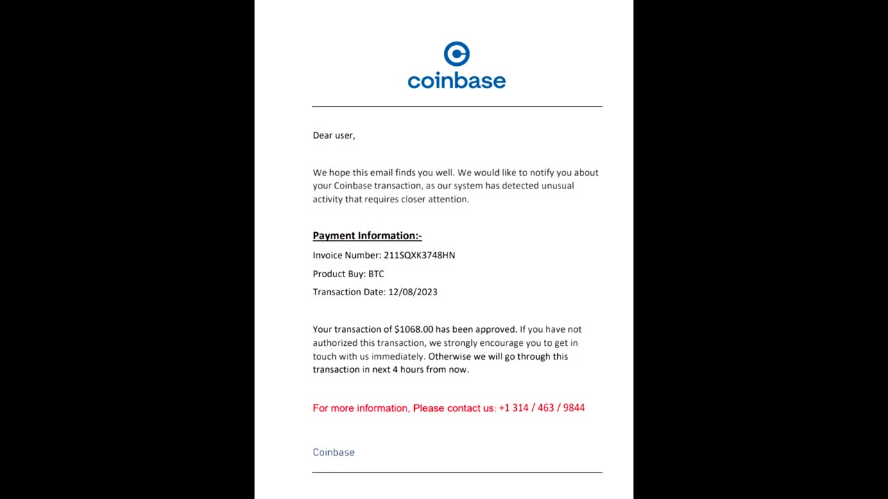 Second Recorded Outgoing Call To Alleged Coinbase, 314-463-9844, December 9, 2023