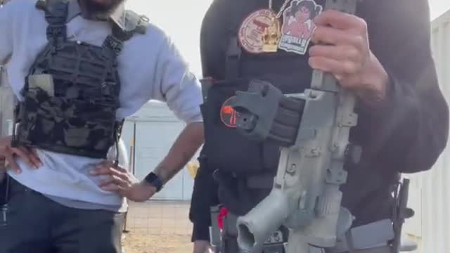 He spray-painted his AR