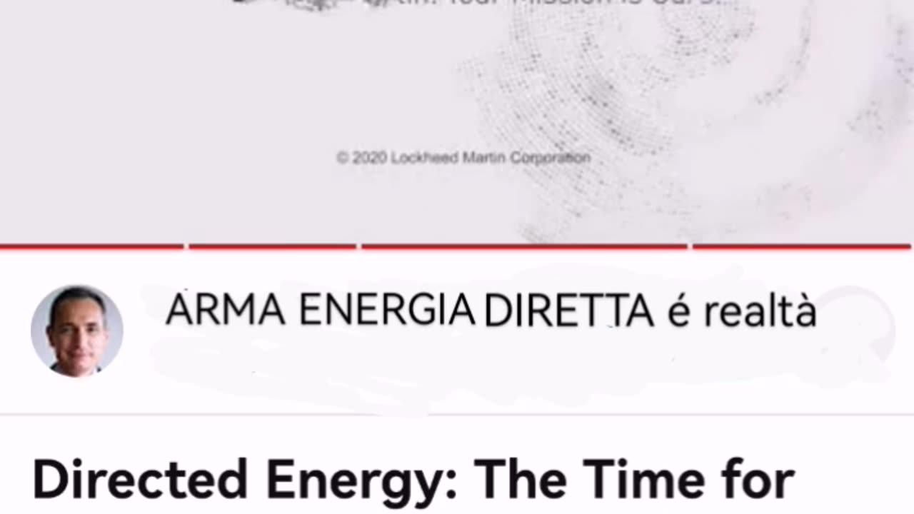 ERMA ENERGIA DIRETTA (TAWLS): "Oramai è una realtà" [video propaganda Lockheed Martin]