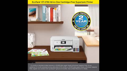 Review: Epson EcoTank ET-2760 Wireless Color All-in-One Cartridge-Free Supertank Printer with S...