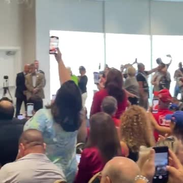 People chanting “Let’s Go Brandon” at Gov. DeSantis Election Integrity press conference