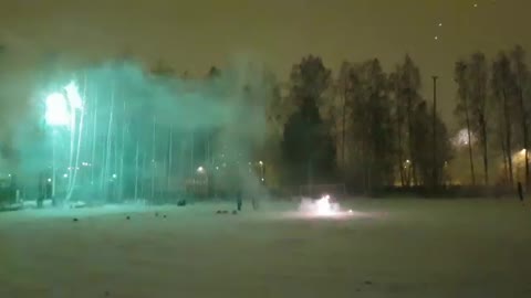 MEGA Fireworks: When Snow & Fireworks Go Together