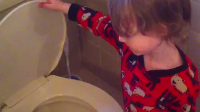 Little Kid Flushes Dad's Truck Keys Down The Toilet