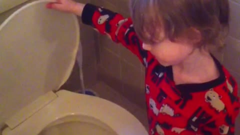 Little Kid Flushes Dad's Truck Keys Down The Toilet