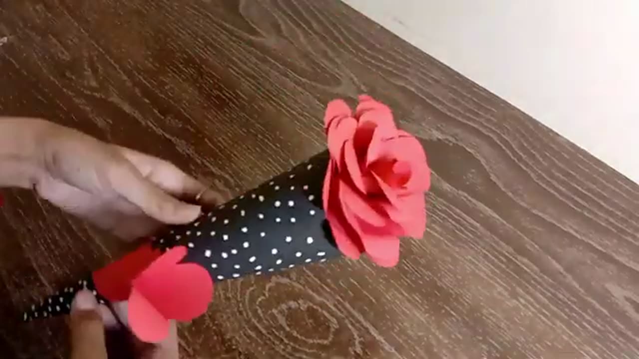 How to make Paper Rose For Decoration. Paper Rose Making Tutorial