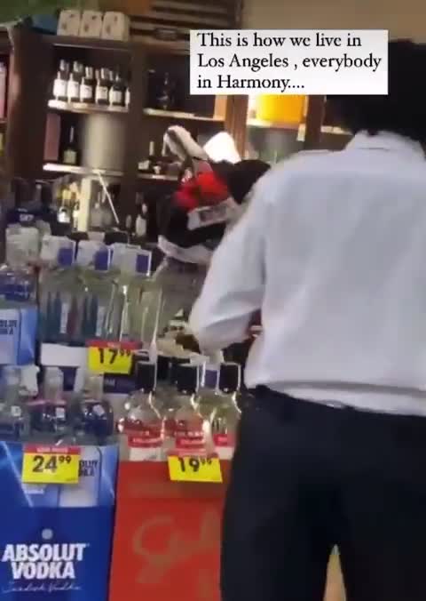 Thieves steal thousands of dollars worth of liquor at a store in Los Angeles