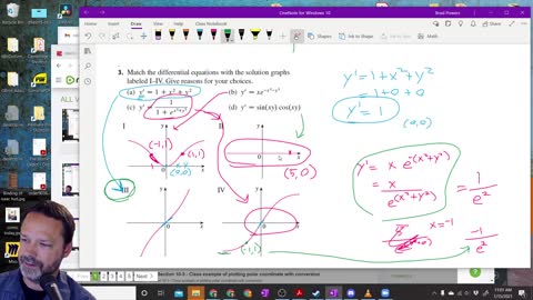 Calculus 2 - Section 9-1 - Class example of matching a solution curve to its differential equation