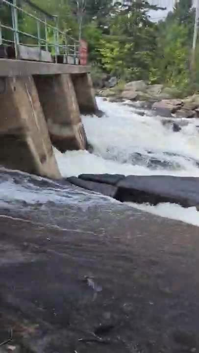 Little Waterfall In Magnetawan Ontario At The Swiss Country House Restaurant