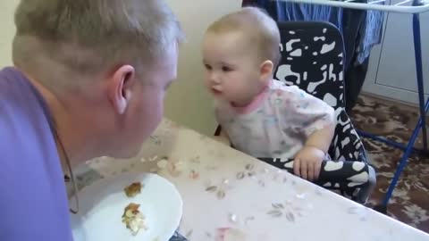 Funny RUSSIAN Baby arguing with Parents