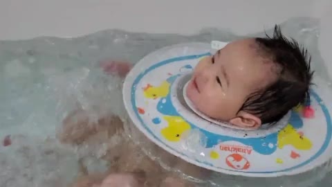 Swimming baby
