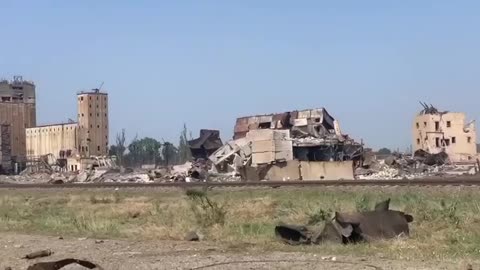 Remains of the Ruzzian ammunition depot on the railway in Kherson region …