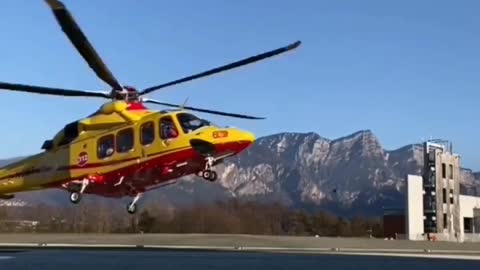 helicopter | landing and take off I-NOST at bongo valsugana🚁🔥🔥