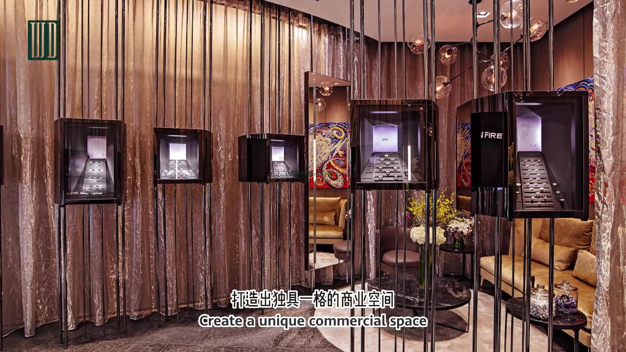 Jewelry brand store space design & showcase customization