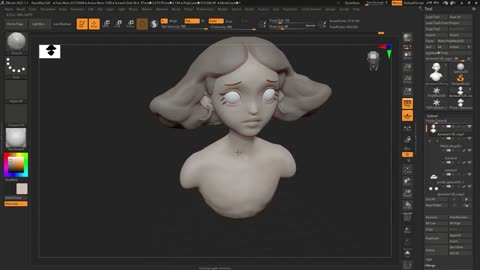 Sculpt a cute girl with Zbrush, the process is meticulous and suitable for learning X