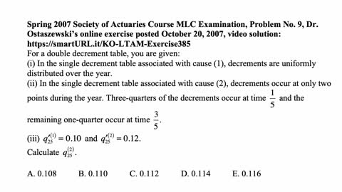 Exam LTAM exercise for August 20, 2021