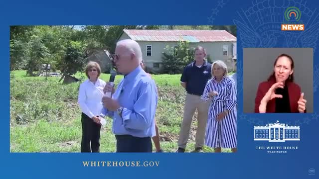 President Joe Biden visits eastern Kentucky to view flooding damage