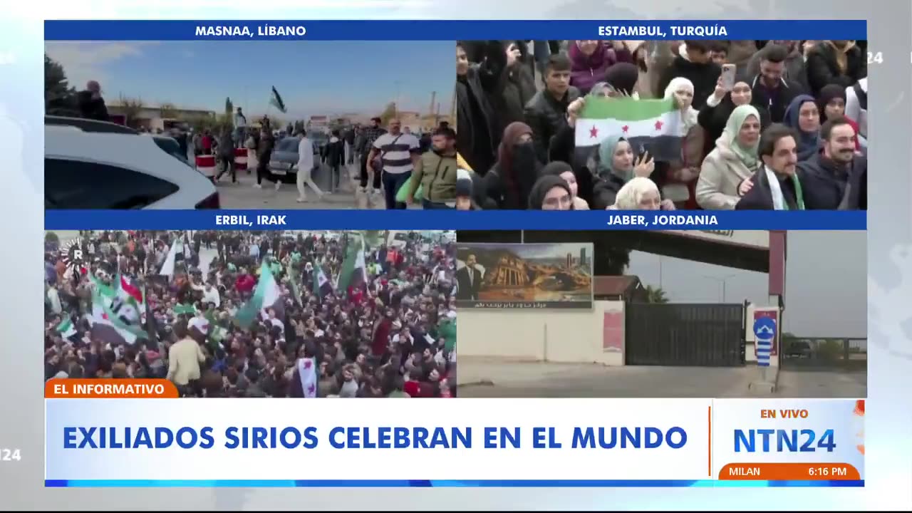 Sirios exiliados en diferentes partes del mundo celebraron en las calles la caída de Bashar al Asad