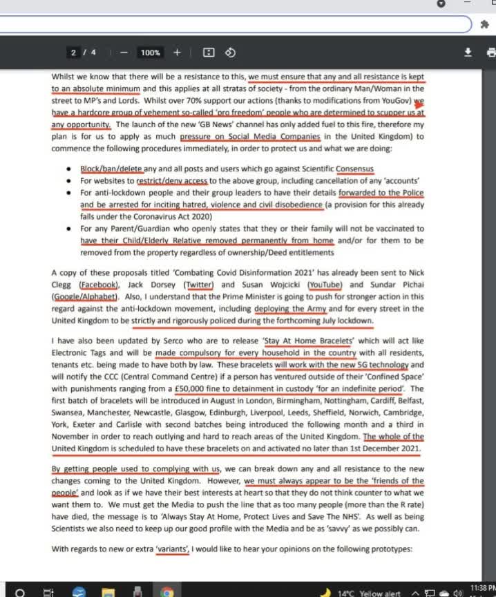 Leaked Docs On Permament Lockdown of UK in 3 weeks!