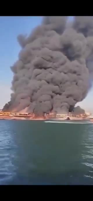16 boats of the Iranian Revolutionary Guards destroyed in a mysterious fire today