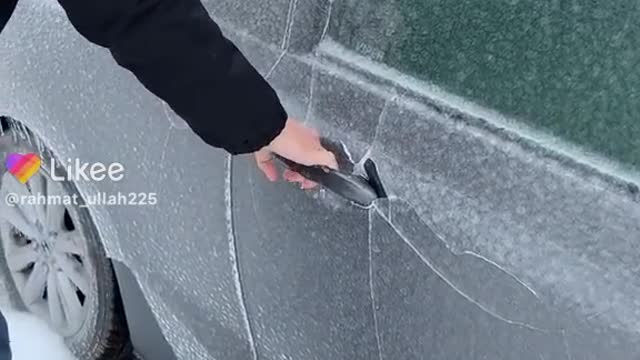 Ice jam in car