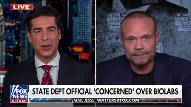 Dan Bongino on fox news speaking about the bio labs in Ukraine confirmed by Nuland,