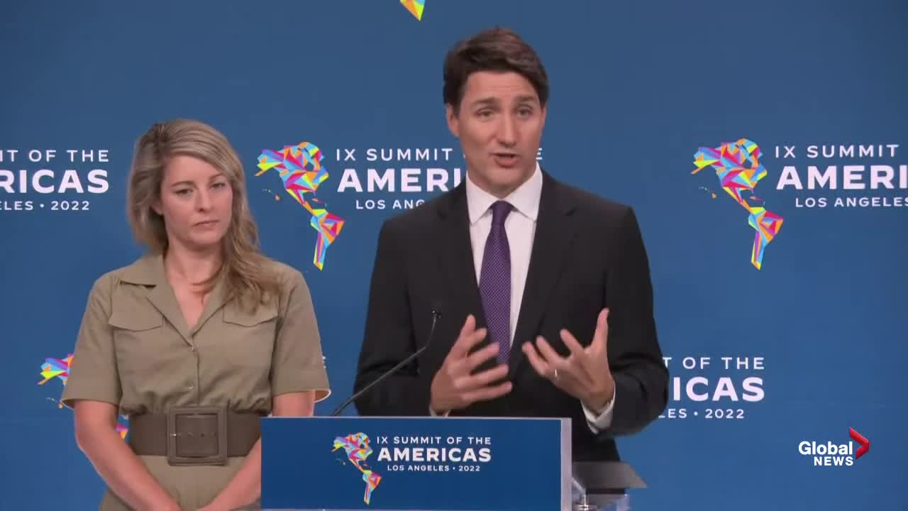 Trudeau concludes Summit of the Americas with Los Angeles news conference