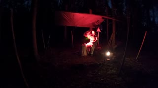 GoPro night lapse. Beer and vlog in a woodland while wildcamping