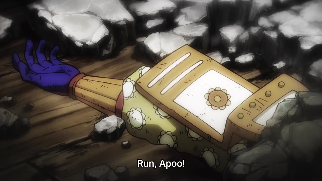 Zoro see's Kiku's arm and takes down Apoo - One Piece