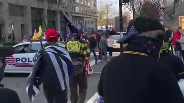 Short Clip Of The NJ Proud Boys in Washington, D.C. on 11/14/20