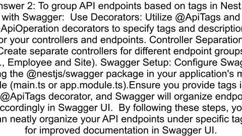 How to group endpoints in Nest js with Swagger