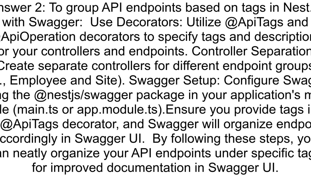 How to group endpoints in Nest js with Swagger