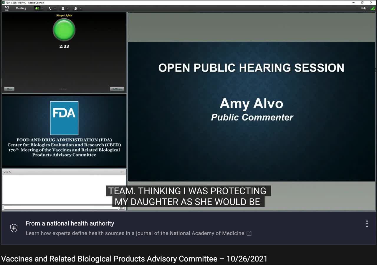 10/26 FDA Meeting: Parent Shares How The Jab Gave Her 17yo Daughter Neurological Damage