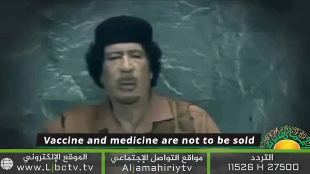 Coronel Gaddafi Exposed the western NWO Vaccine Genocide Plans