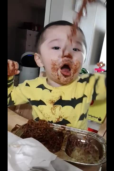 The first taste of jajangmyeon