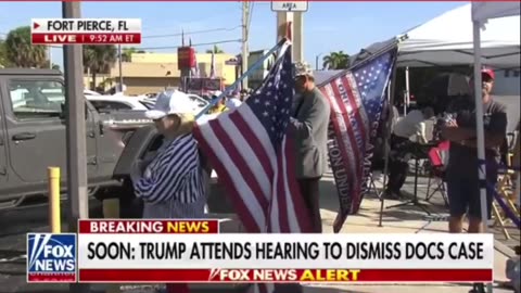 Outside the courthouse